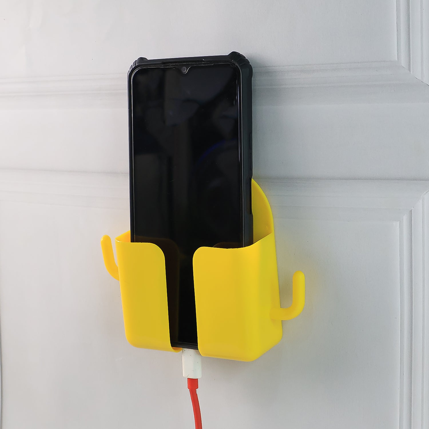 1 Pc Wallmount Mobile Stand With Hook for and stuffs purposes. (Mix Color / 1 Pc) 1 Pc Wallmount Mobile Stand With Hook for and stuffs purposes. (Mix Color / 1 Pc)